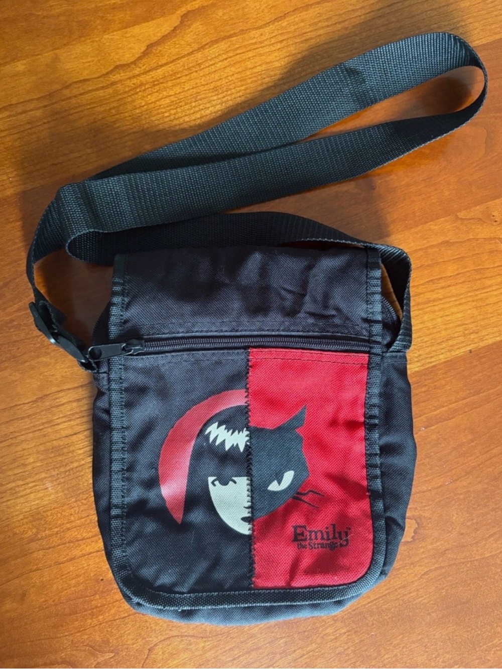 Emily The Strange Crossbody Black Cat Character Bag